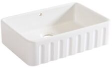 Luxury Handmade Ceramic Traditional Belfast Style Kitchen Fluted Sink | Wyre