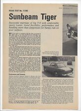 1965 Sunbeam Tiger: 5-page Motor magazine road test + advertisement