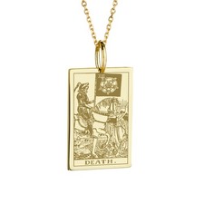 14K Gold Death Tarot Card