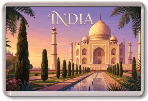 Fridge magnet india taj - -,