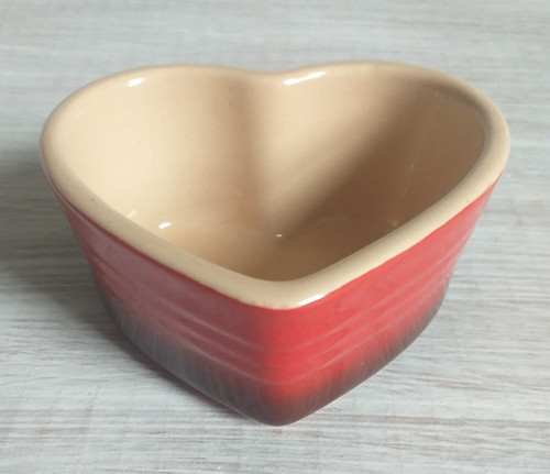 Heart shaped ramekin cerise - heart,