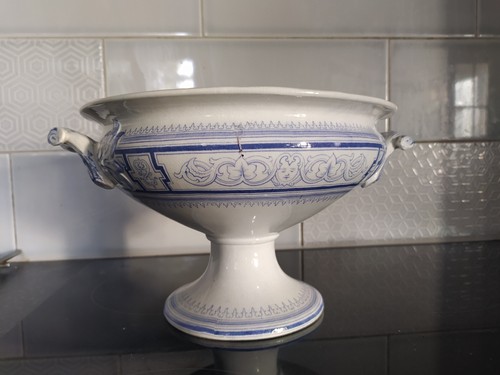Etruscan large blue - large, white