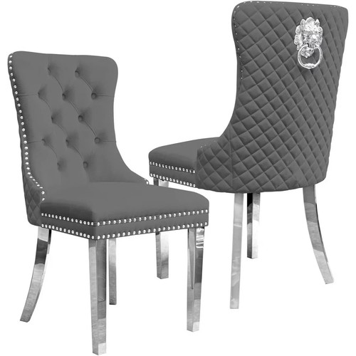 Set velvet dining chairs - set,