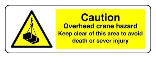 Caution overhead crane hazard - caution,