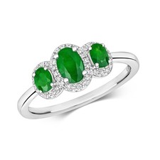 Real Emerald and Diamond Ring