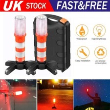2PC Road Warning Beacon LED Emergency Roadside Flashing Flares Safe Strobe Light