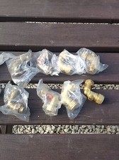 15mm Brass bent tap connector isolation Service valves. 10 No. Plumbing