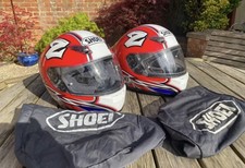 Shoei XR1000 Race Replica motorbike helmets, Michael Rutter BSB, Large & Small