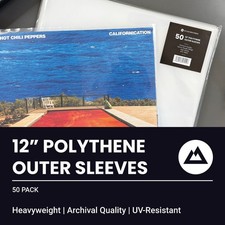 50 x 12" Inch Polythene Outer Record Sleeves | 450g Gauge Vinyl Album Covers