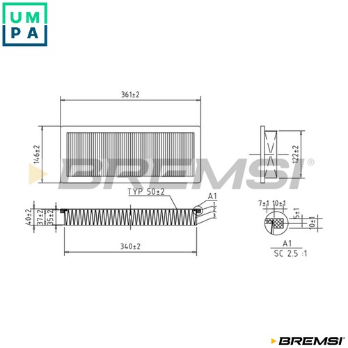 Air filter fa1346 for - filter,