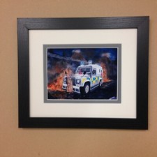PSNI Police Service Northern Ireland, Pangolin armoured Landrover, framed print