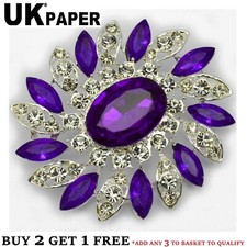 NEW LARGE SILVER FLOWER BROOCH
