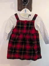 Lullaby 2 Piece Red Tartan Dress Set Size 0-3