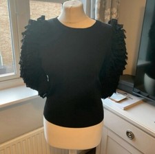 Zara ruffle sleeve top medium