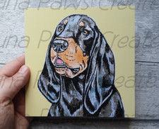 Black and Tan Coonhound Greetings Card, Funny Dog Card, Novelty Dog Birthday 