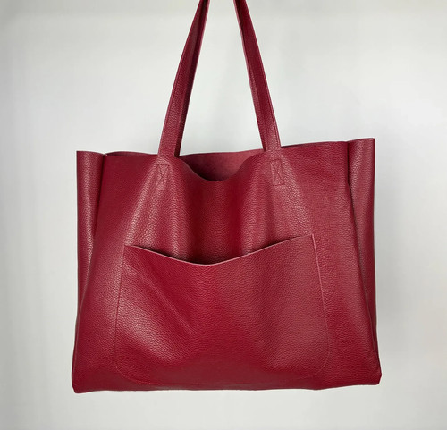 Genuine leather tote bag - genuine,
