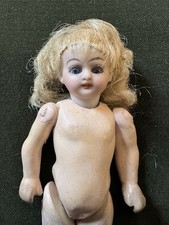 Antique French 5" Bisque Mignonette Doll with Sleeping Eyes