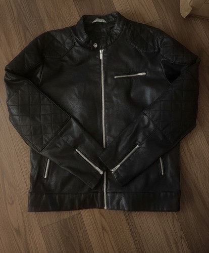 Zara man black quilted leather - quilted,