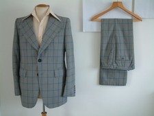 1970's 2 PIECE SUIT..40" x 34"..WIDE PARALLELS..DISCO..NORTHERN SOUL..BURTON..