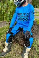 Blue Black  kids motocross kit mx clothing long sleeve kids jersey Pants, Kit