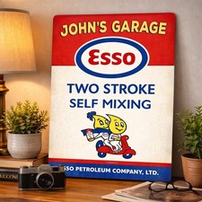 Personalised Esso Garage Metal