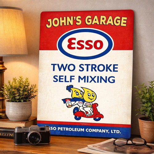 Personalised esso garage metal - garage,