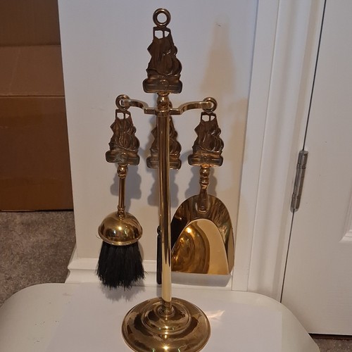 Vintage brass fireplace tool - vintage,