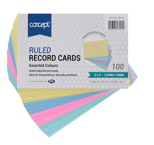 Record cards - record,