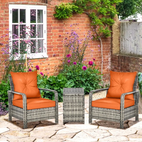 Wicker garden furniture set - garden,