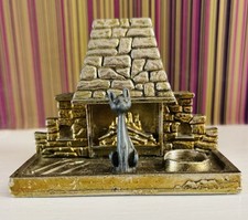 70’s Vintage Miniature Brass Fireplace 