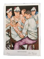 Joe Machine Signed Mini Print Sailors In Tattoo Parlour 2018