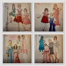 Vintage Children’s Clothes Sewing Patterns. 1960's-80’s . Unused. Dress, Top etc
