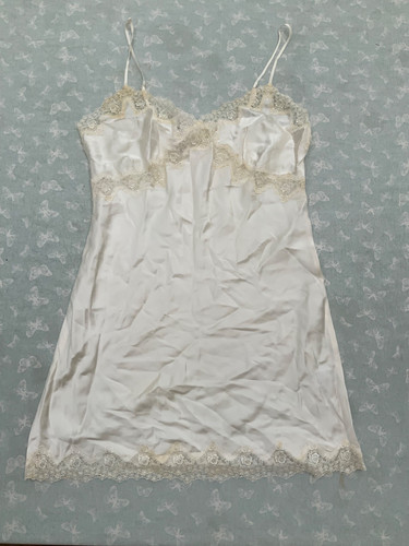 Women 100 silk laced slip - silk,