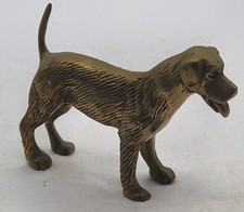 Brass DOG Hound Tail Up Tongue
