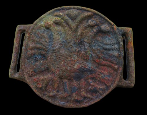 Ancient medieval bronze - bronze, buckle