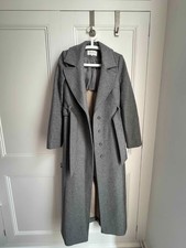 Reiss Stunning Floor Length Grey Winter coat with belt - Size S