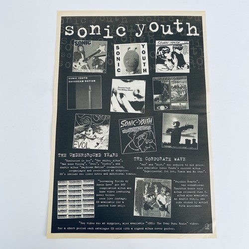 Sonic youth promo poster - cd,