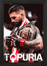 Ilia Topuria UFC Champion Art Framed Wall Art Poster Canvas Print Picture
