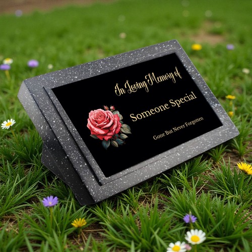 Memorial grave marker - grave,