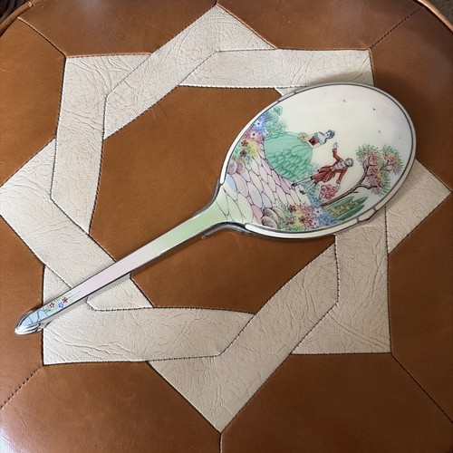 Vintage enamel vanity mirror - vintage,