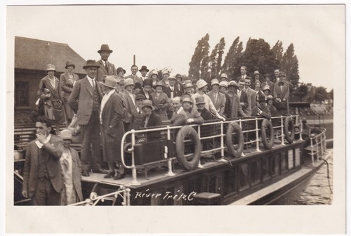 1927 rppc postcard city - rppc,