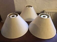 Set  Of  3  Matching  Cotton Fabric Lamp Shades