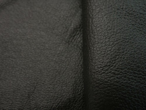 Jet black pigskin - pigskin, leather