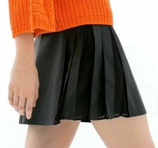 ZARA SHORT SKIRT BLACK FAUX