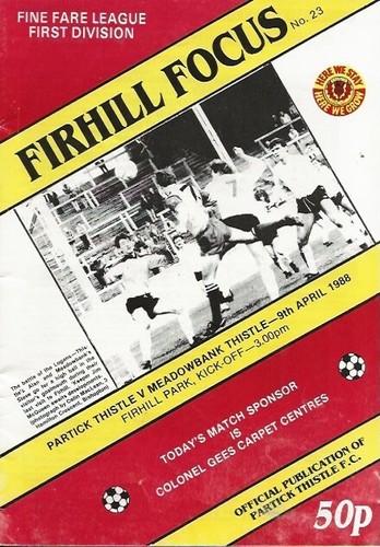 Partick thistle meadowbank - partick, v