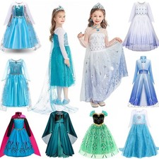 Girls Elsa Fancy Dress Costume
