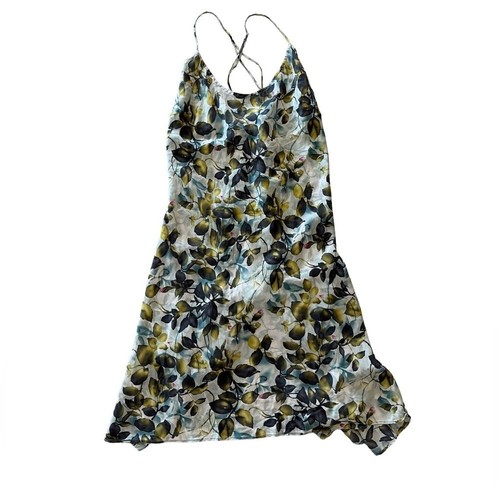 Silk floral slip dress