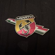 GENUINE Fiat Abarth 595 Wing Fender rear quarter Badge Emblem boot bonnet Large 