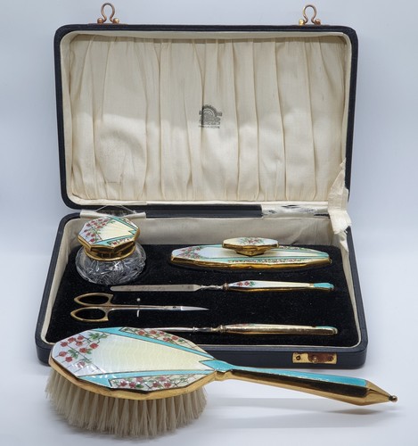 Art deco guilloche enamel - art,