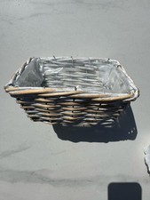 Small Lined Wicker Basket
